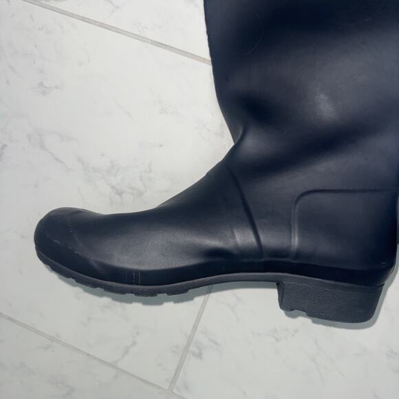 Hunter Women's Original Tall Rain Boot - Navy, Size 9 - Picture 2 of 9